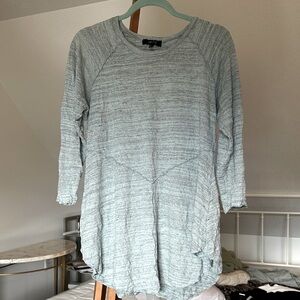 Comfy USA Soft Aqua  Knit Top